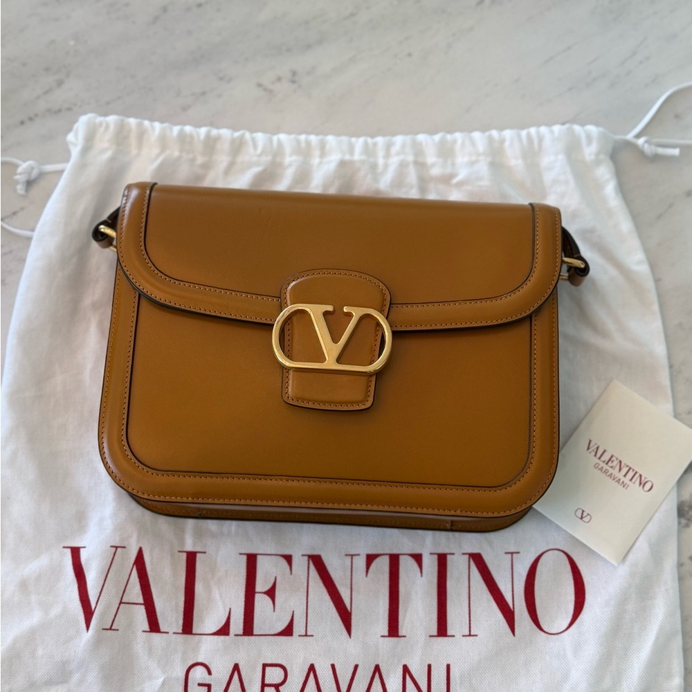 Valentino Garavani Brown Leather Shoulder Bag